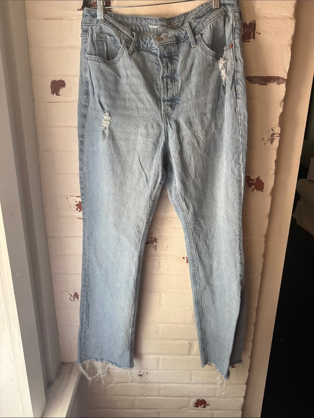 Old Navy Light Blue kicker Bootcut Distressed Jeans